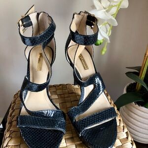 BCBGeneration Black Textured Sandals